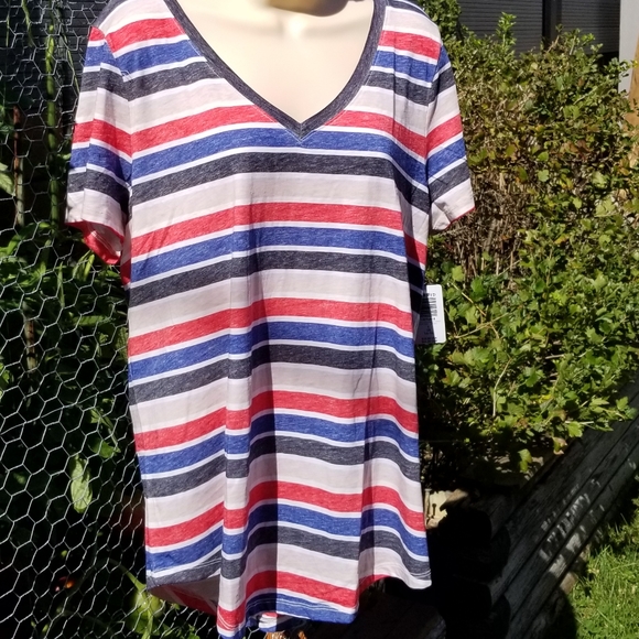 Torrid multi stripe tee shirt - Picture 2 of 5